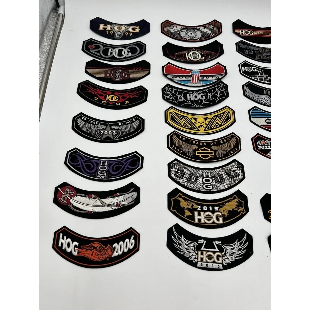 Harley Davidson HOG Annual Rocker Patch Lot 1999-2022 NWOT Near Complete